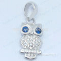 Cute owl shpe design cubic silver 925 pendant design silver animal pendant design